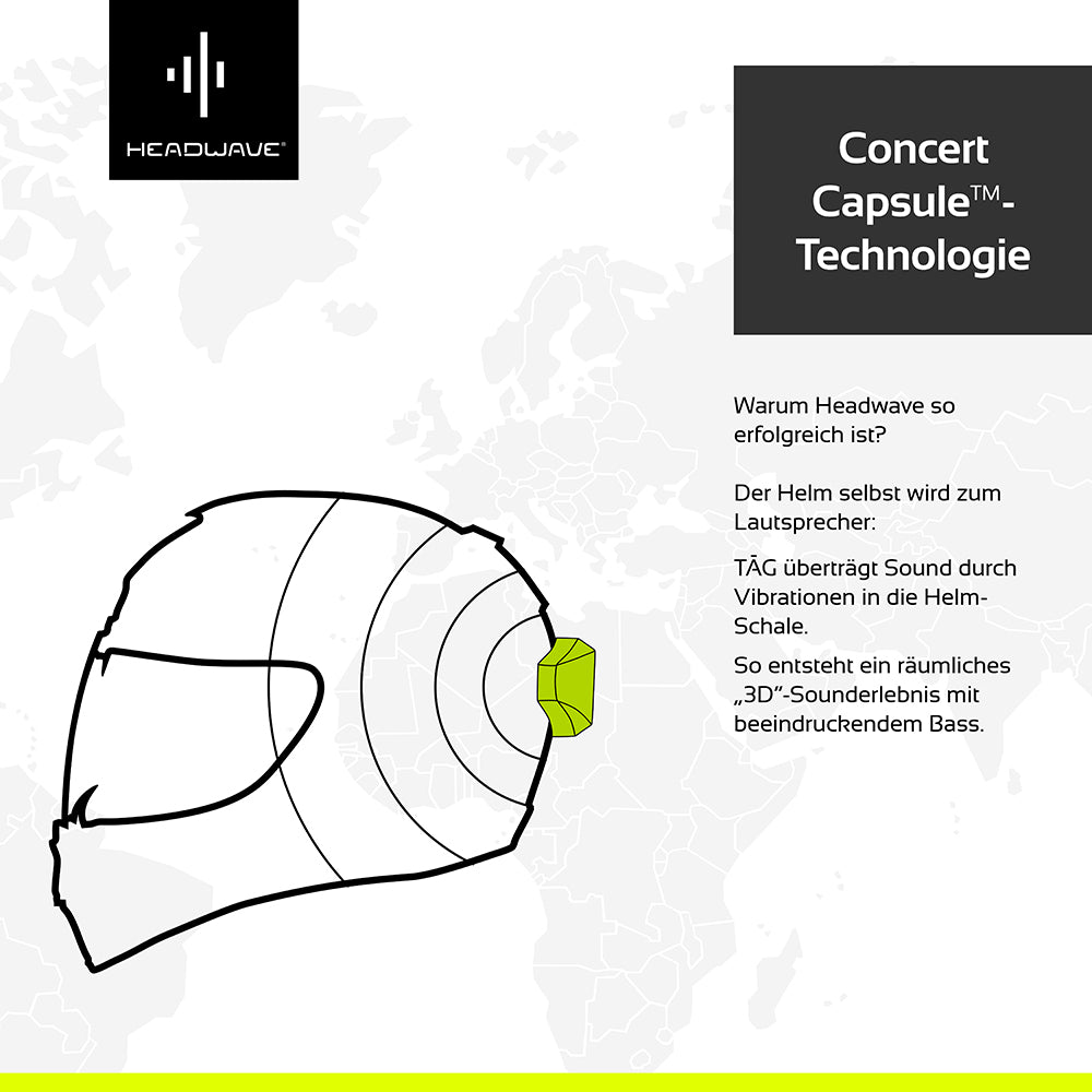 bass speaker for motorcycle helmet TĀG 2.0